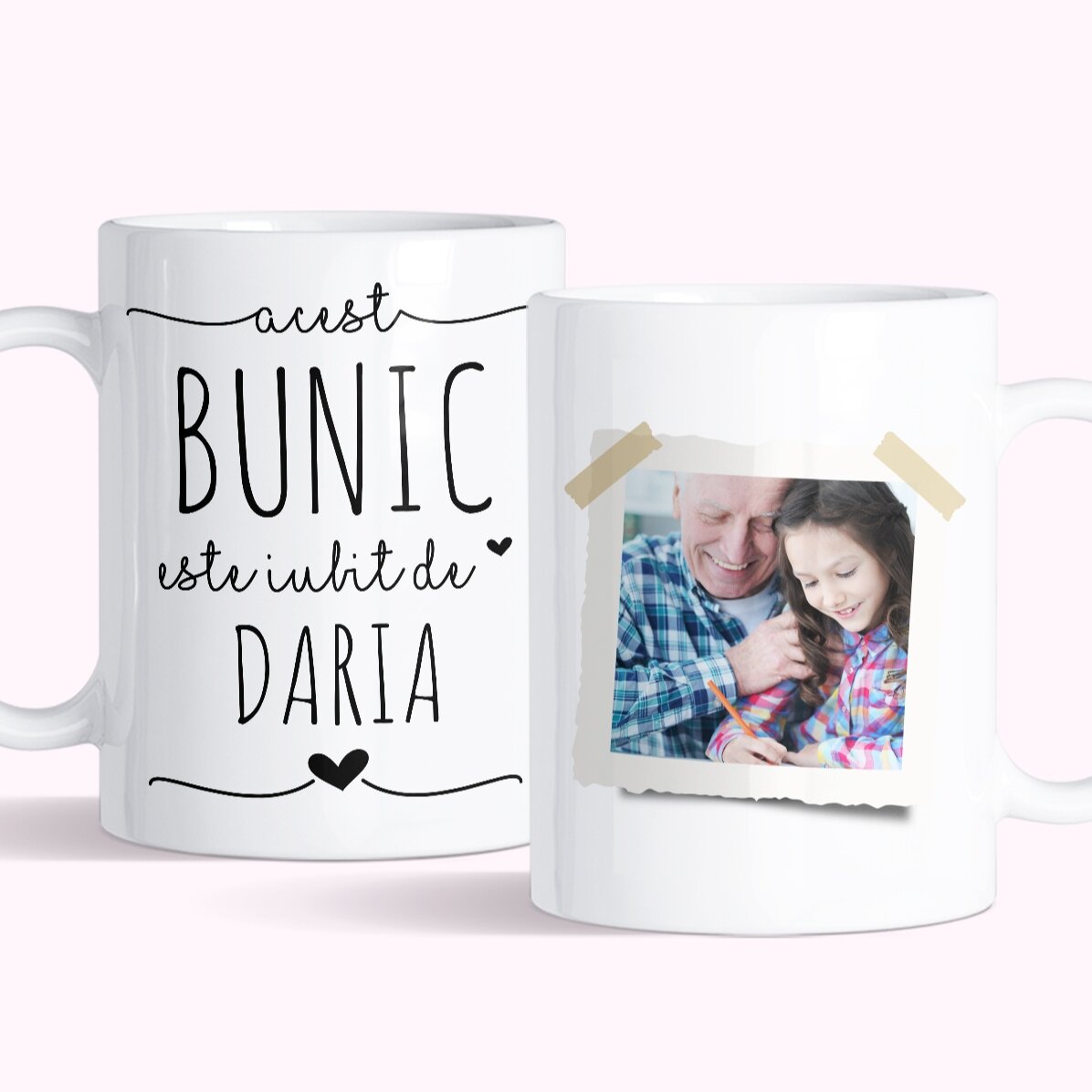 Personalisierte Tasse mit Text und Foto – Geliebter Großvater