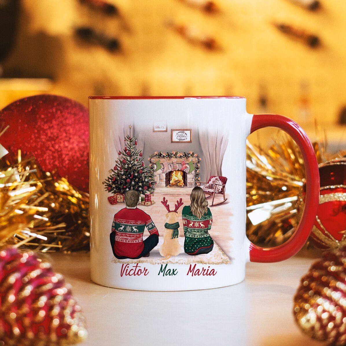 Personalisierte Tasse mit Text – Winter