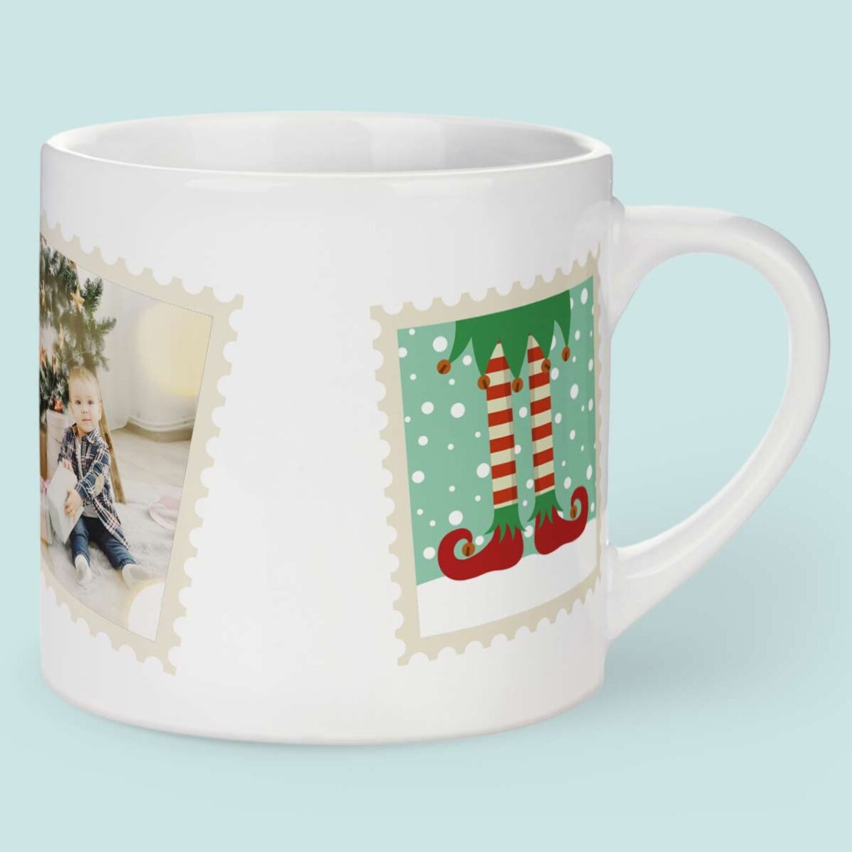 Personalisierter Kinderbecher mit Foto – Christmas Stamp