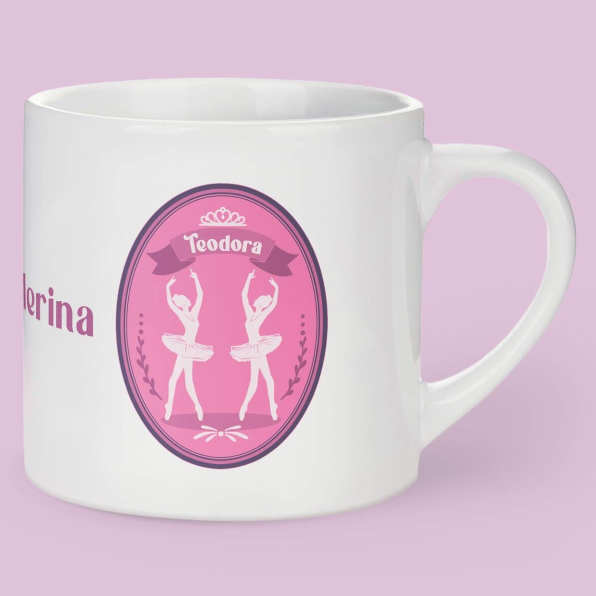 Personalisierter Kinderbecher mit Aufdruck – „Little Ballerina“