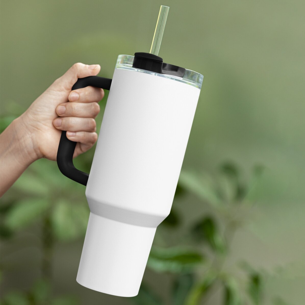 Thermos mug with handle and straw, personalised with name - Airplane Master