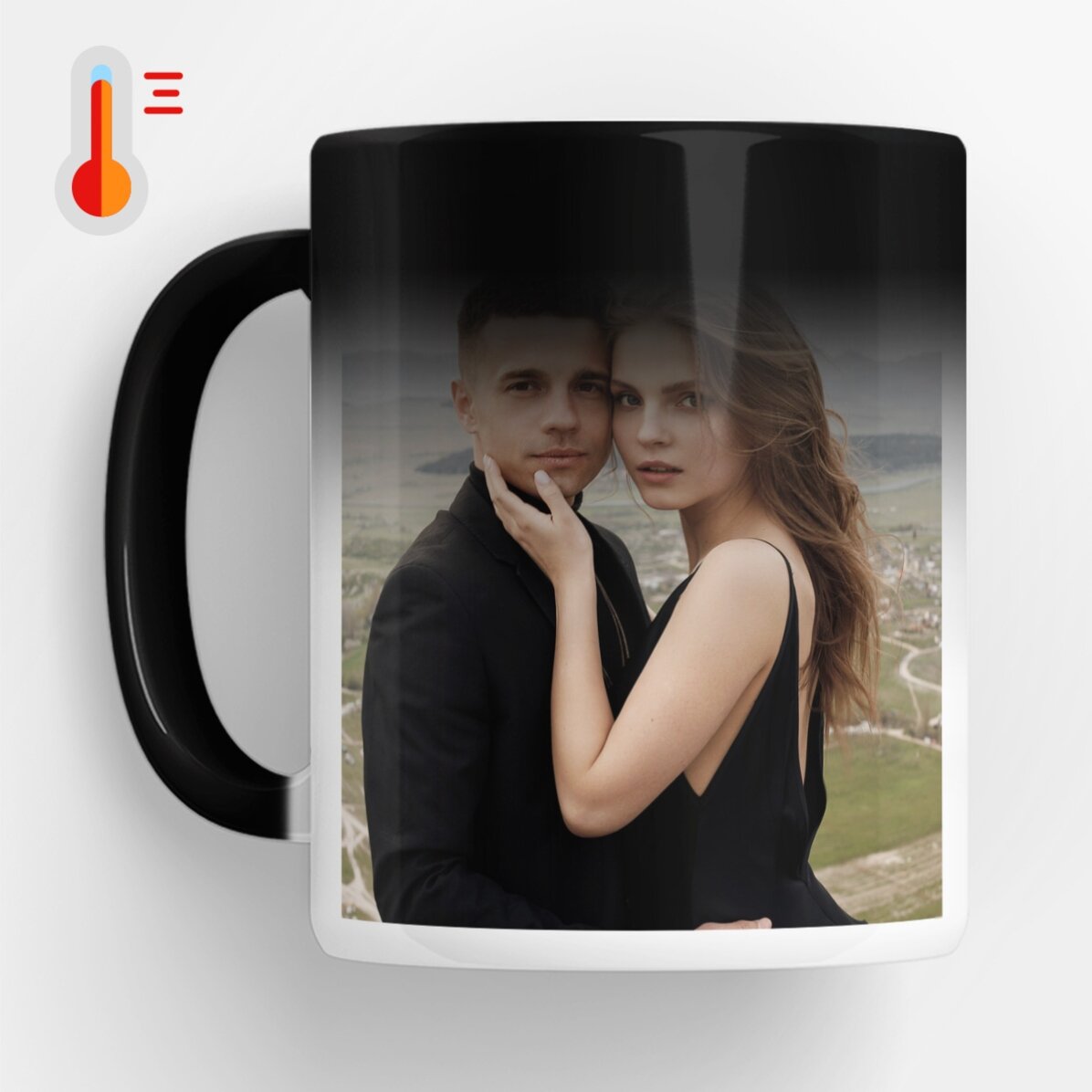 Personalisierter Thermobecher mit 2 Fotos