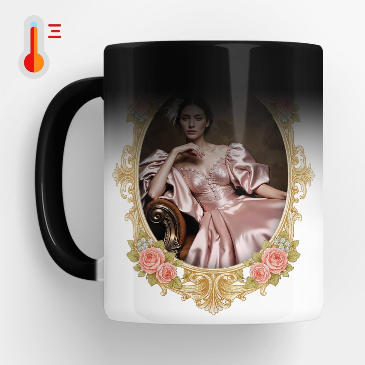 Personalisierte Zaubertasse mit Foto und Text – Bridgerton Aestethic