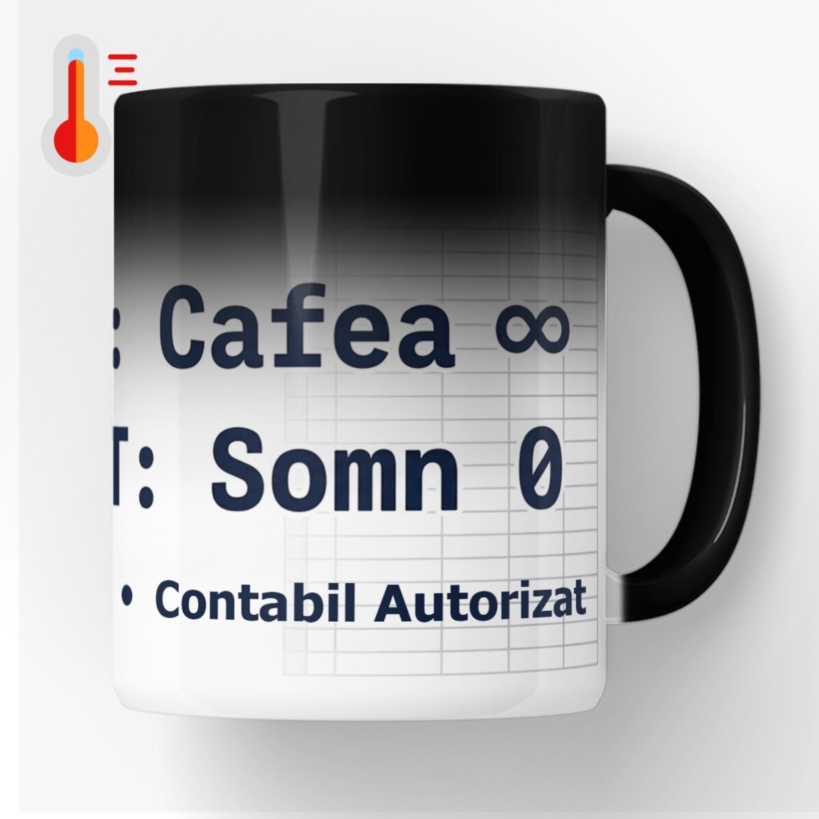 Personalisierter Thermobecher mit Text – Buchhaltung
