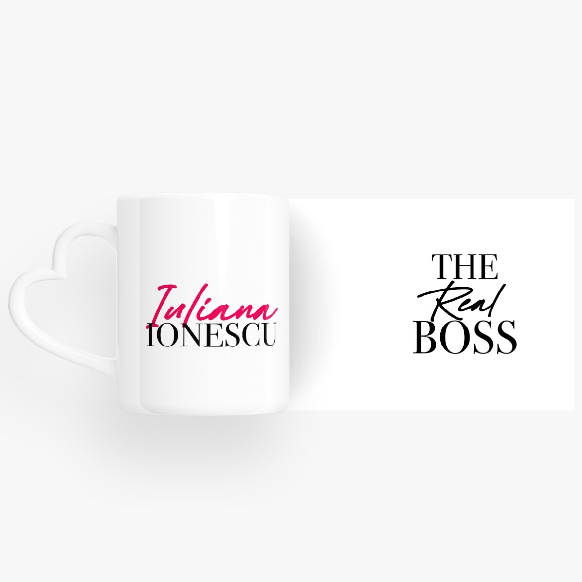 Personalisierte Tassen für Paare mit Text – The Boss & The Real Boss