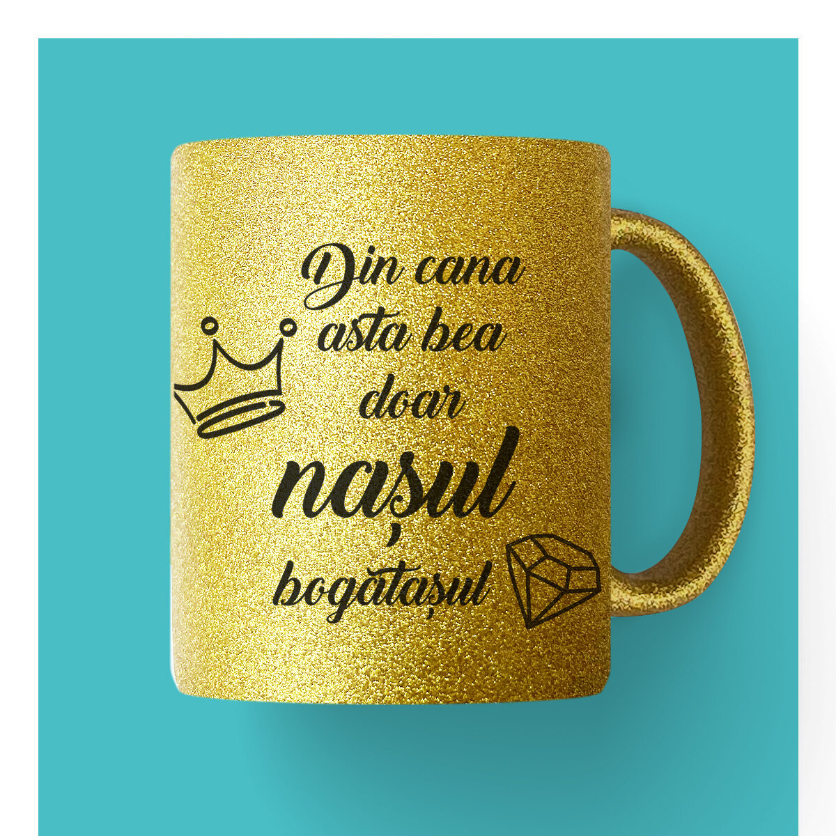 Personalisierte Tassen mit Glitzer