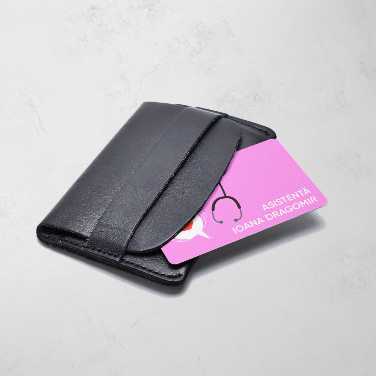 Personalised double-sided aluminium card with message for doctor/nurse
