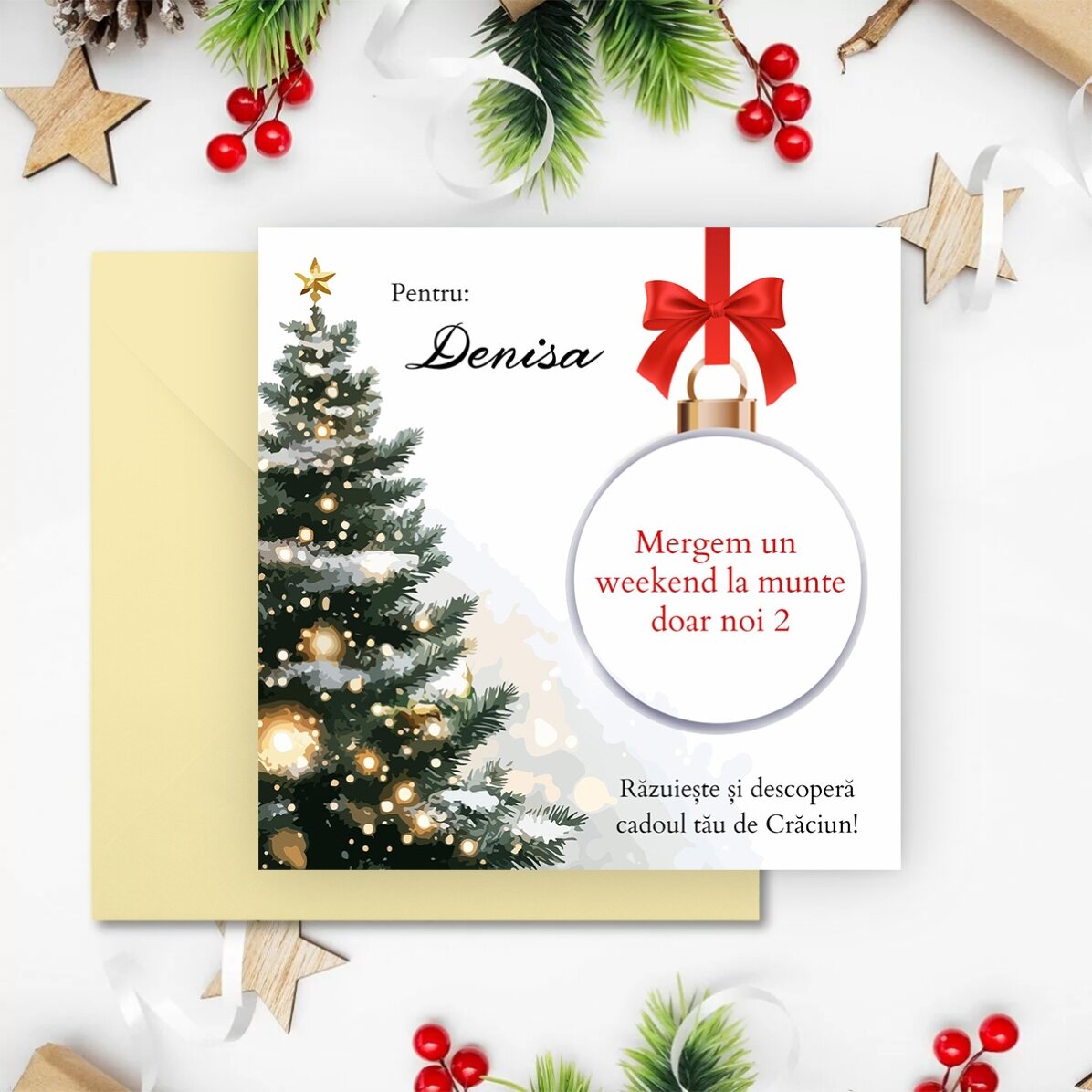 Personalised scratch card with message - Surprise gift
