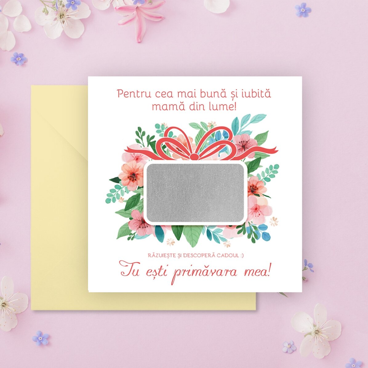 Personalisierte Rubbelkarte mit Botschaft – Geschenk
