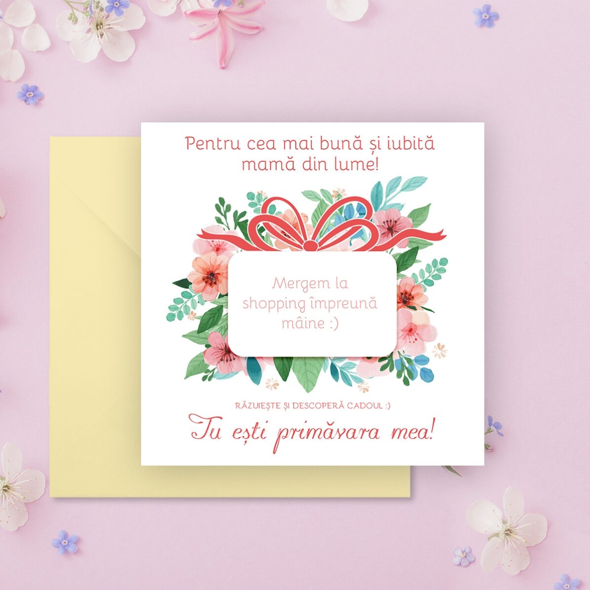 Personalisierte Rubbelkarte mit Botschaft – Geschenk