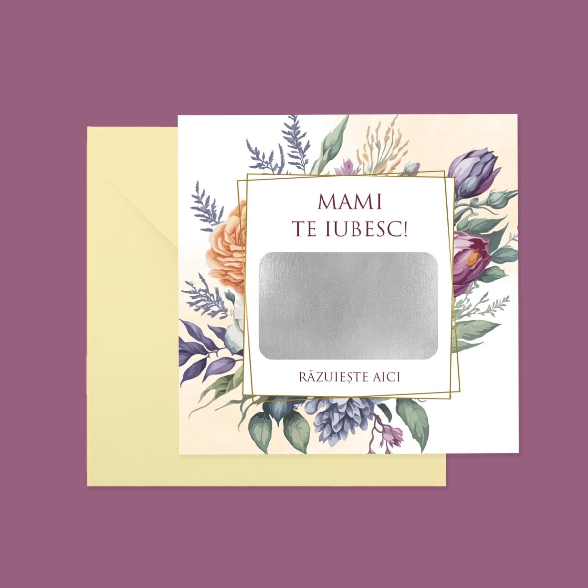Personalised scratch card with text - Gift