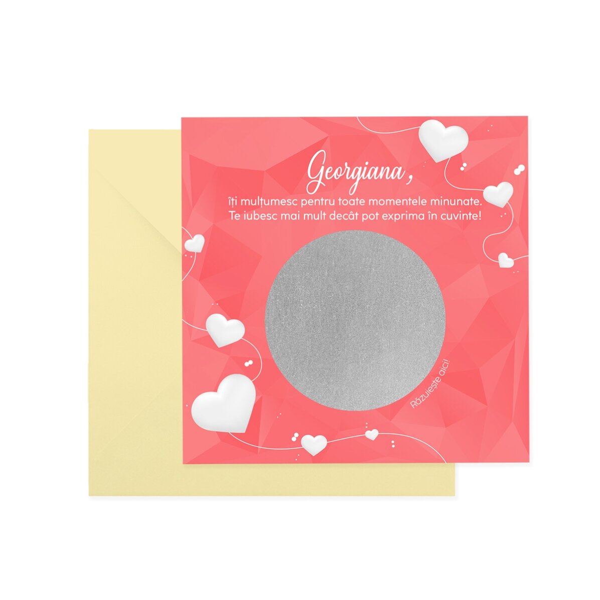Personalised scratch card with text - Marriage proposal