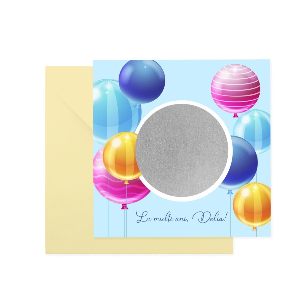 Personalised scratch card with text - Birthday