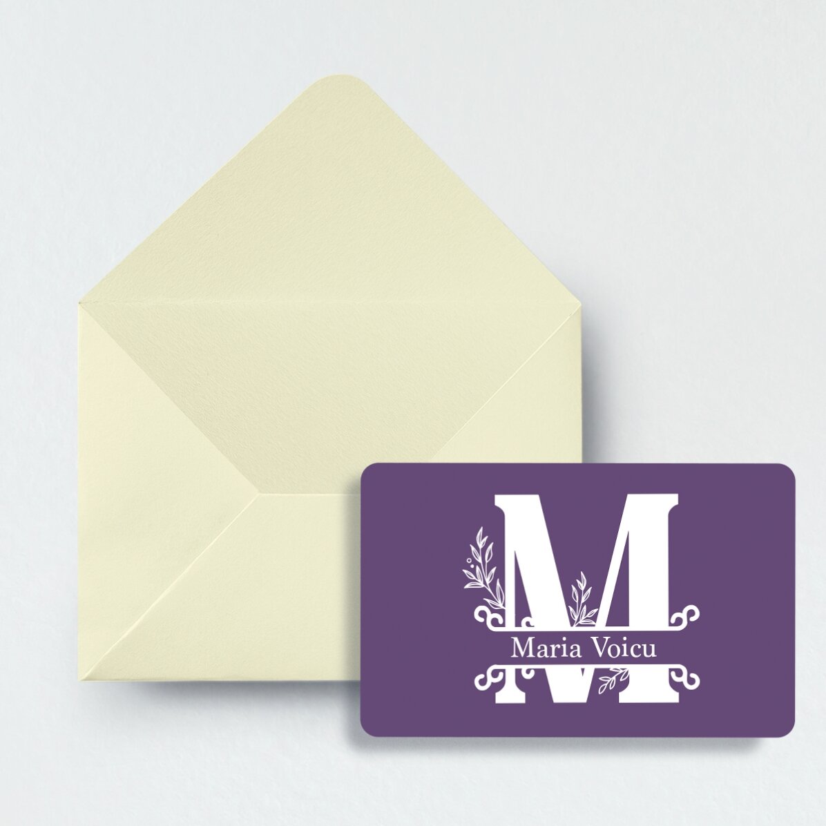 Individuell gestaltete Aluminium-Visitenkarte (Vorder- und Rückseite) mit Foto, Text und QR-Code – M