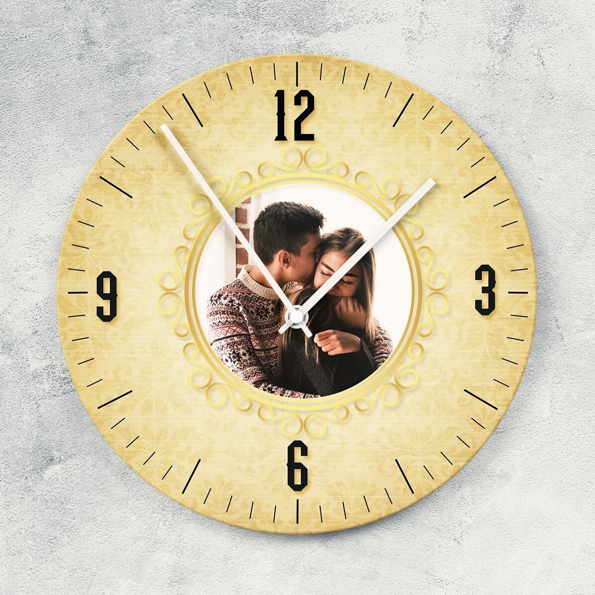 Personalisierte Uhr mit Foto – Vintage-Design