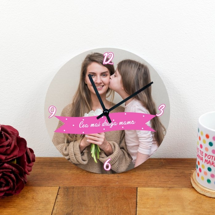 Personalisierte Uhr mit Foto und Text – Meine Liebste...