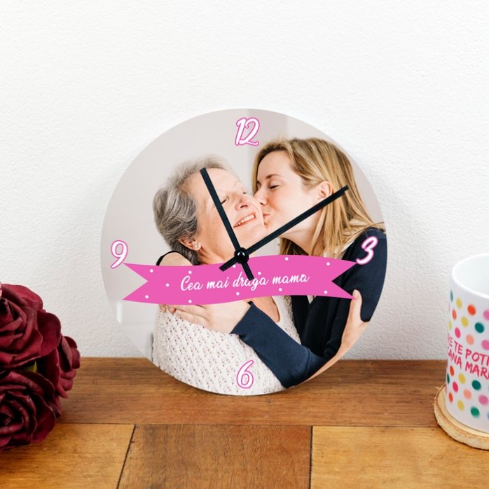 Personalisierte Uhr mit Foto und Text – Meine Liebste...