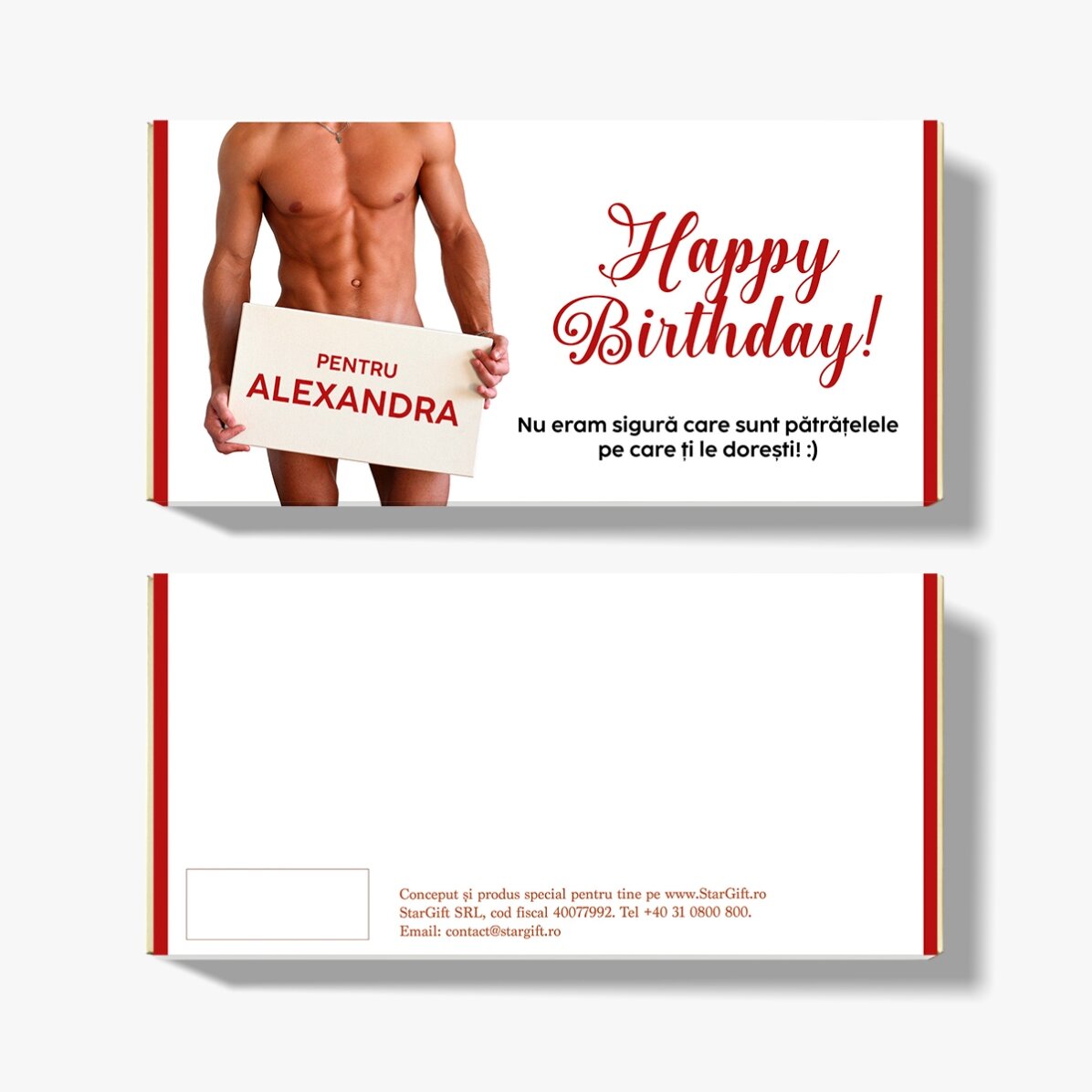 Personalised chocolate with message - Hot