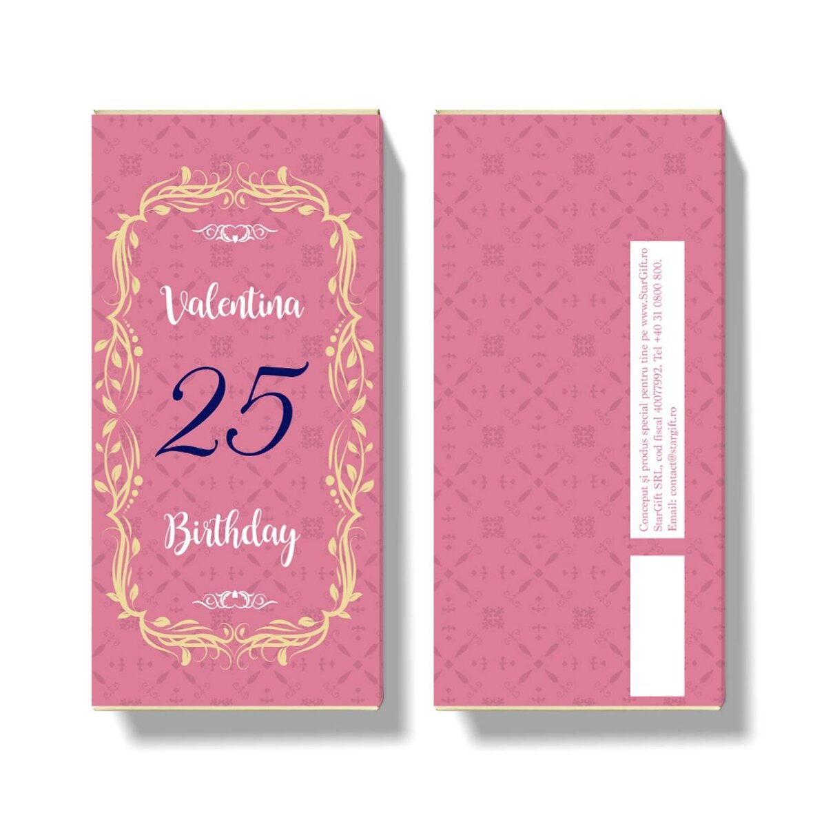 Personalisierte Schokolade mit Text – Geburtstag