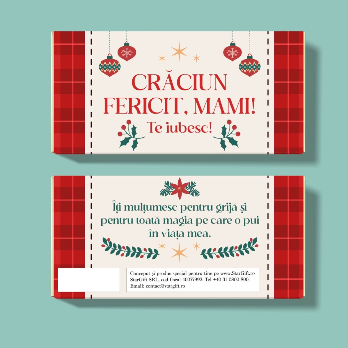 Personalisierte Schokolade mit Aufdruck – Frohe Weihnachten!