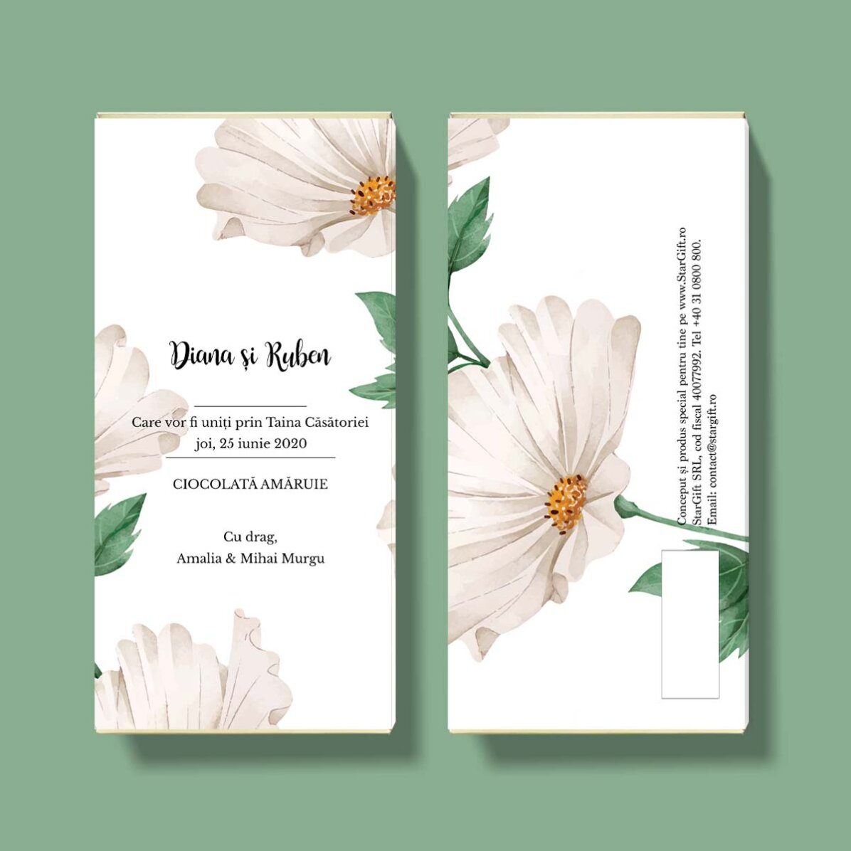 Personalisierte Schokolade mit Text – Delicate