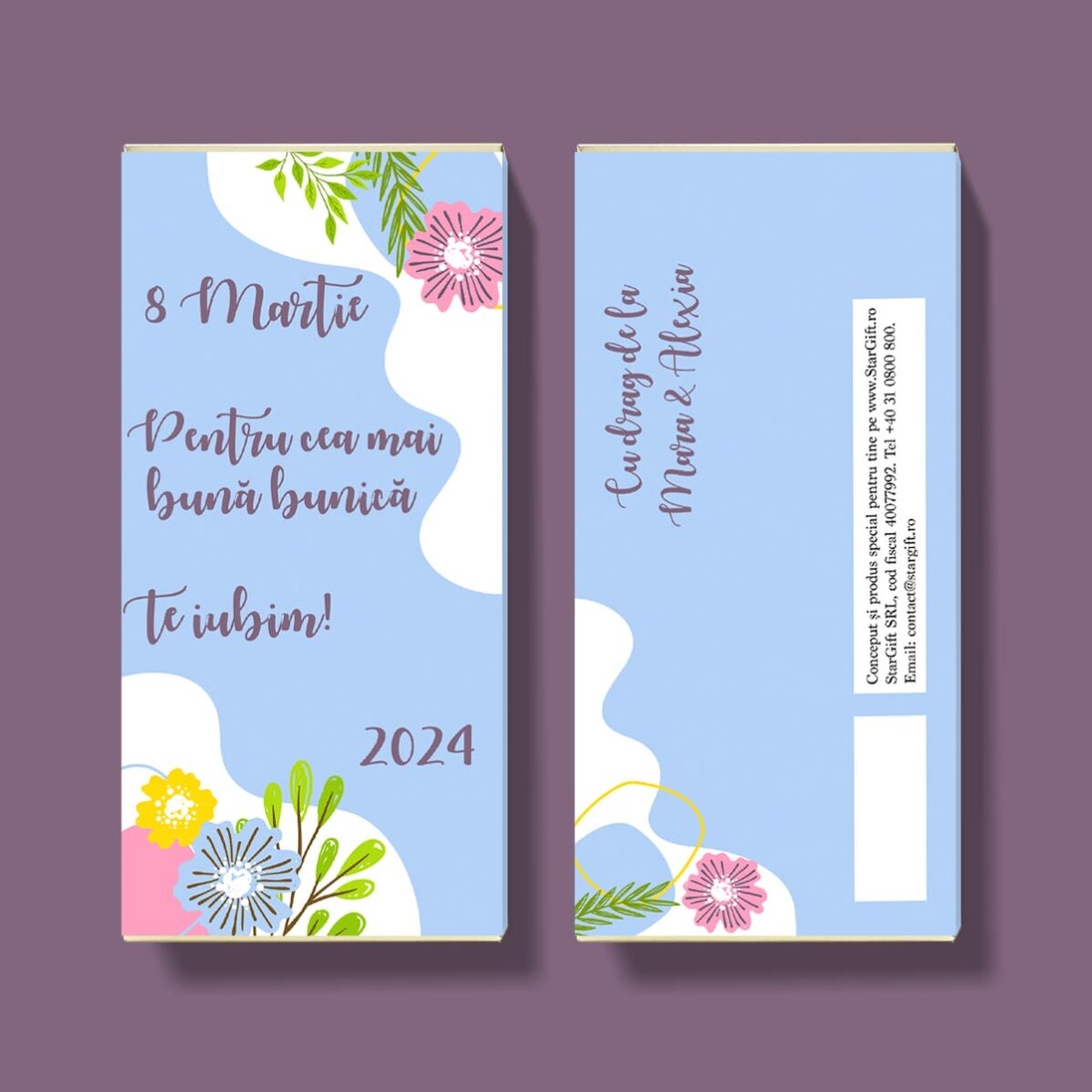 Personalisierte Schokolade mit Schriftzug – Happiness