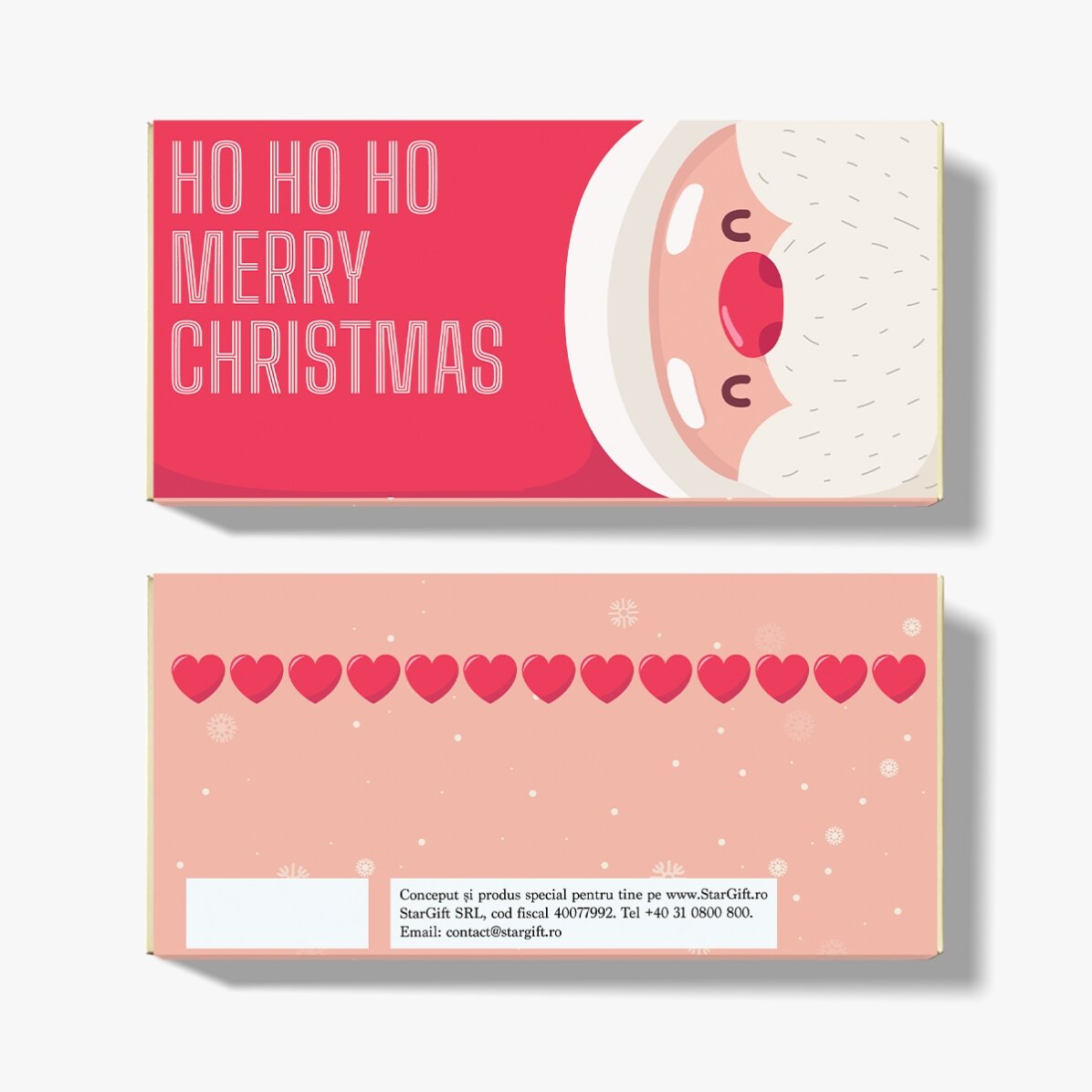 Personalisierte Schokolade mit Text zu Weihnachten – Ho Ho Ho
