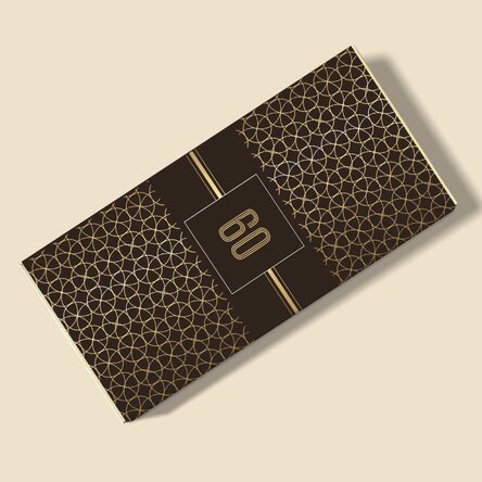 Personalised chocolate with text for birthdays - Gold