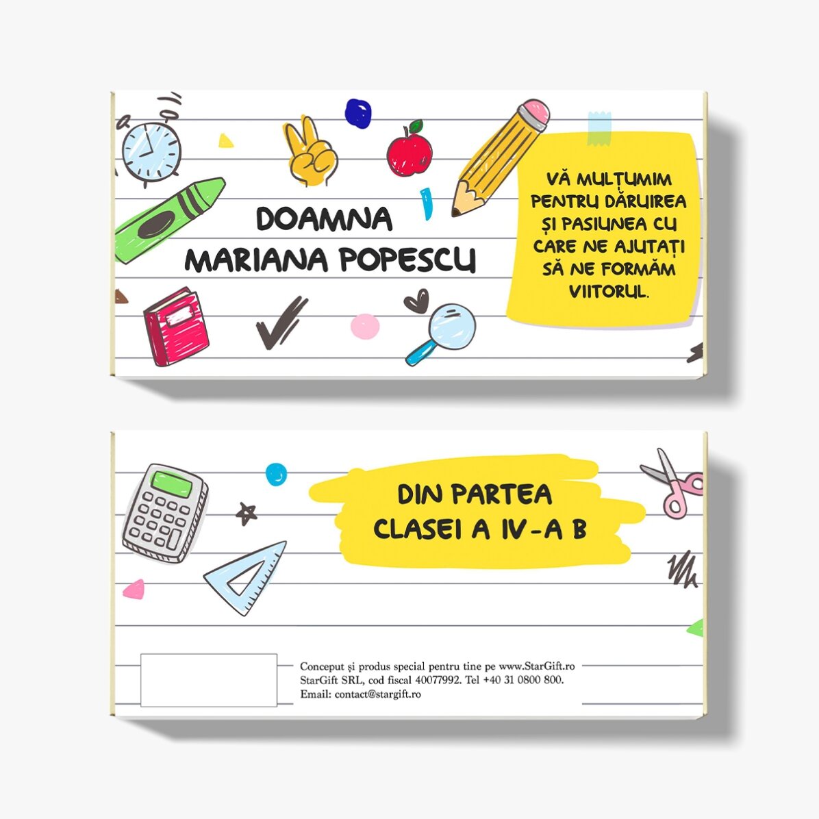 Personalisierte Schokolade mit Text – Schule