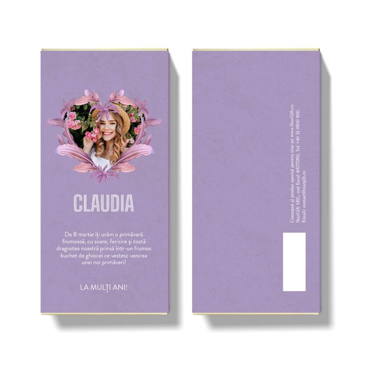 Personalised chocolate with text and photo - Beautiful Spring