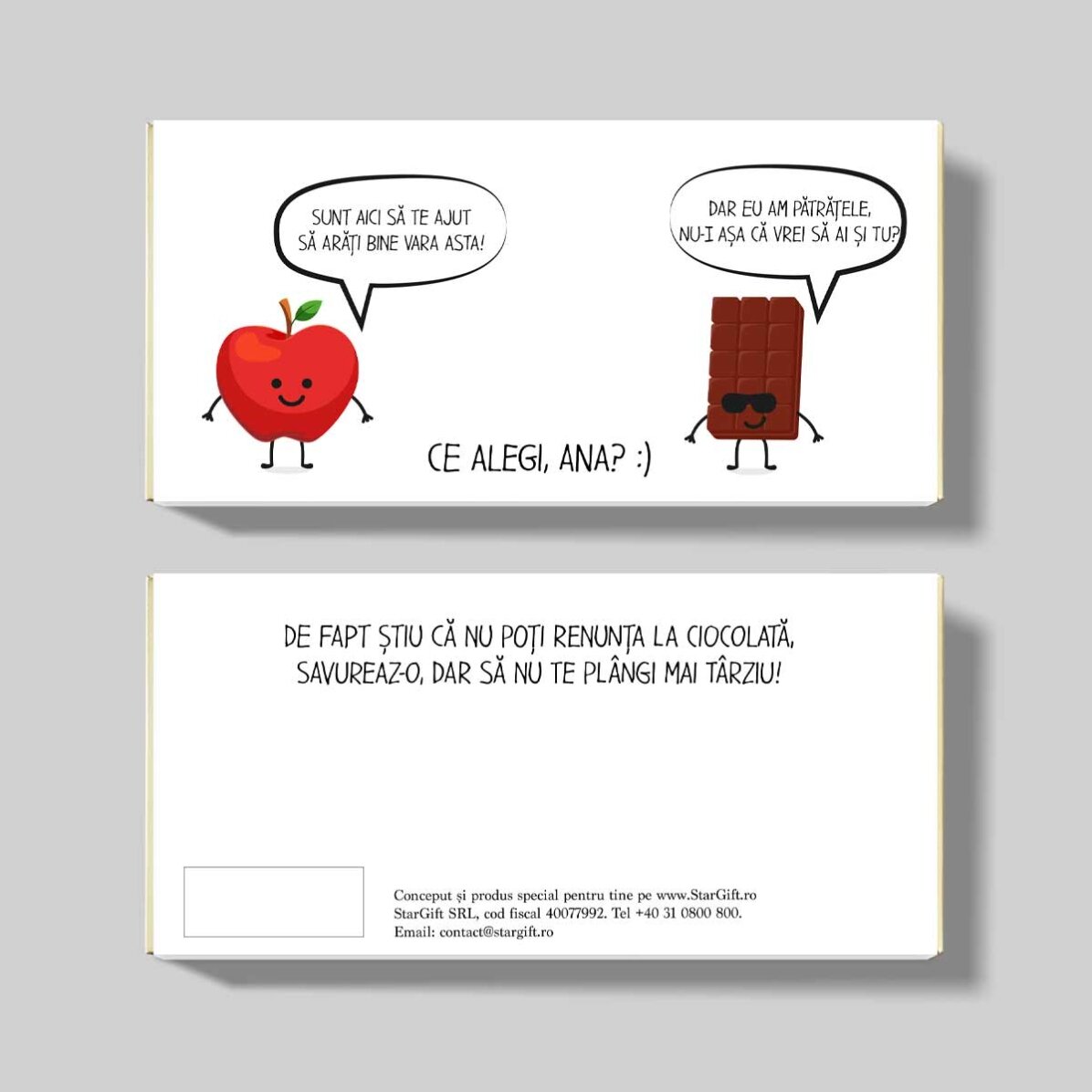 Personalisierte Schokolade mit Text – Versus