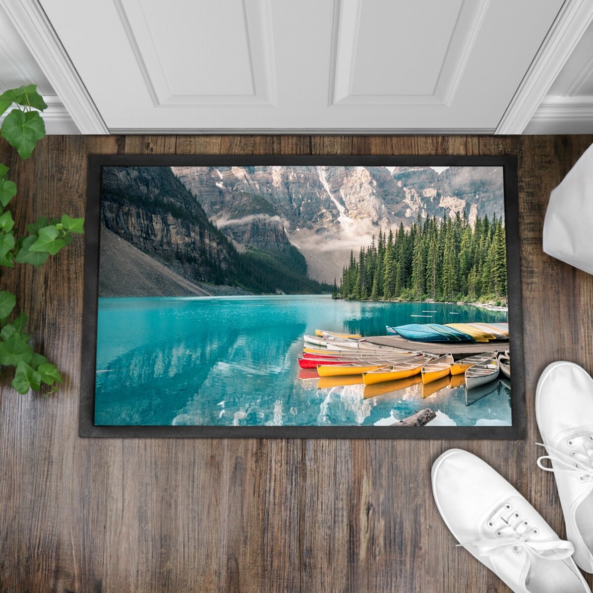 Personalised entrance mat with a photo