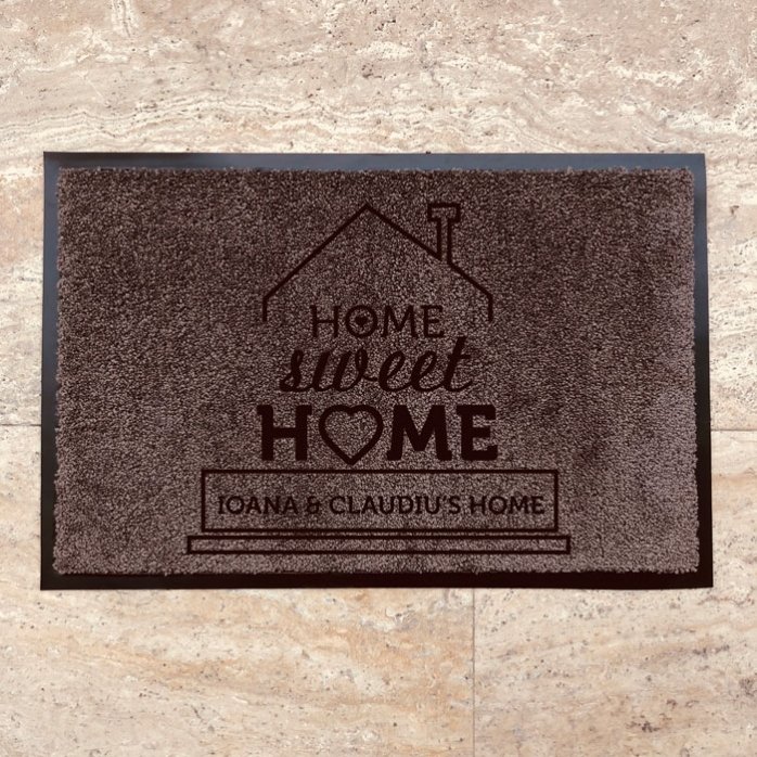 Individuell gestaltete Fußmatte für den Innenbereich – Home Sweet Home