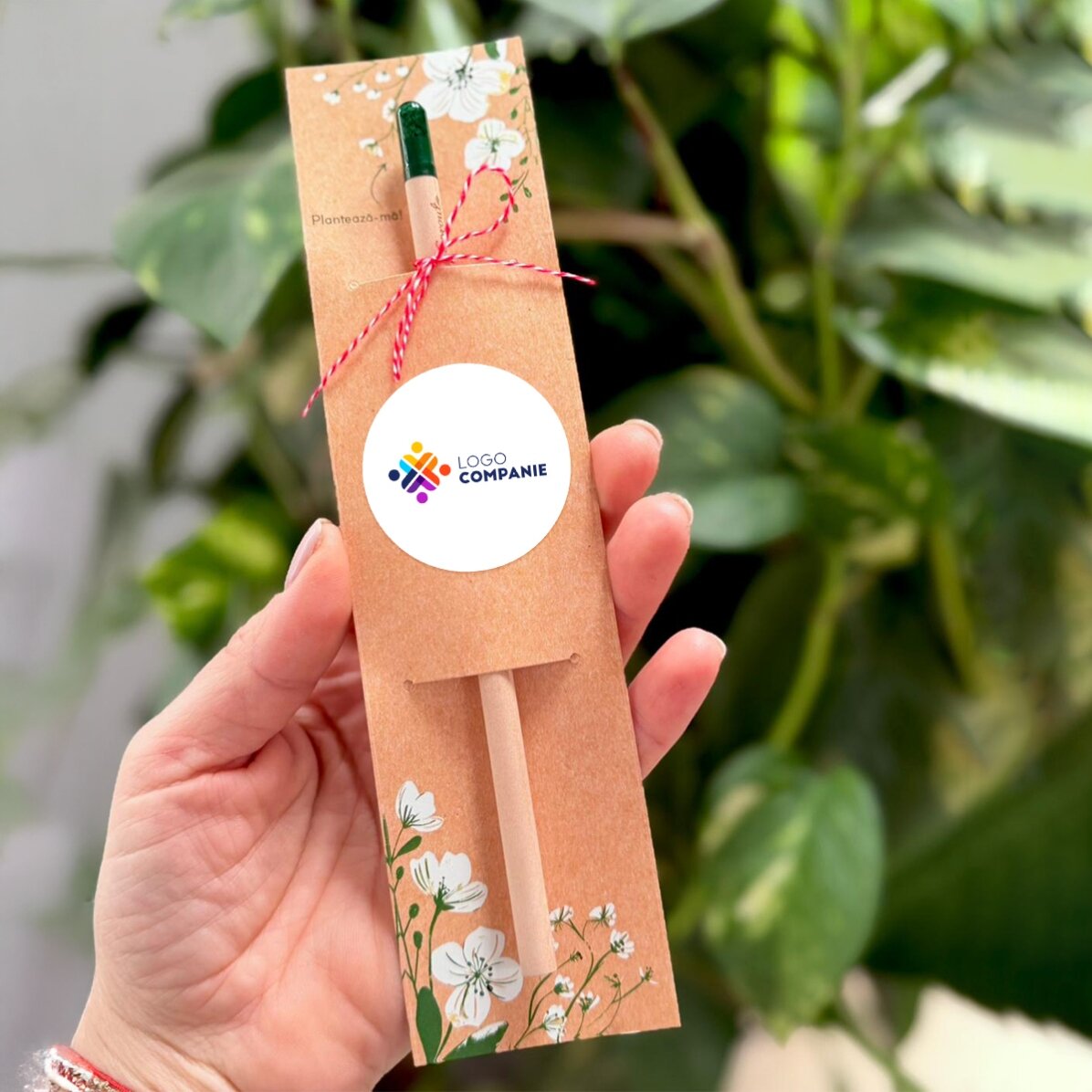 Personalisierter, pflanzbarer Bleistift mit Logo