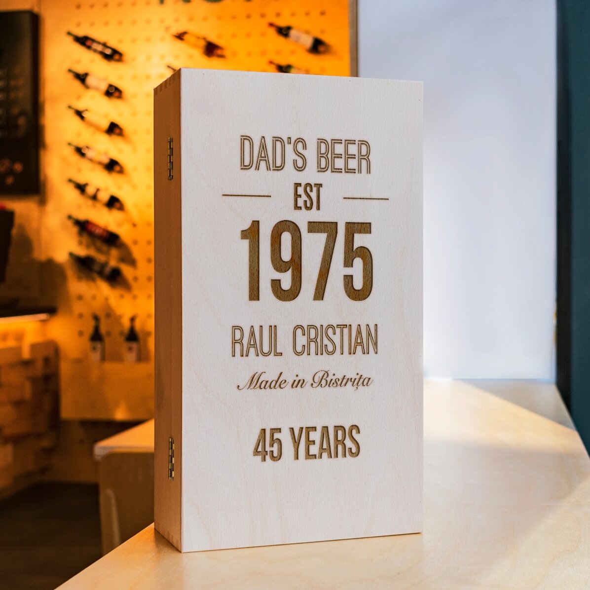Personalisierte Bierverpackung für drei Flaschen – Hergestellt in...