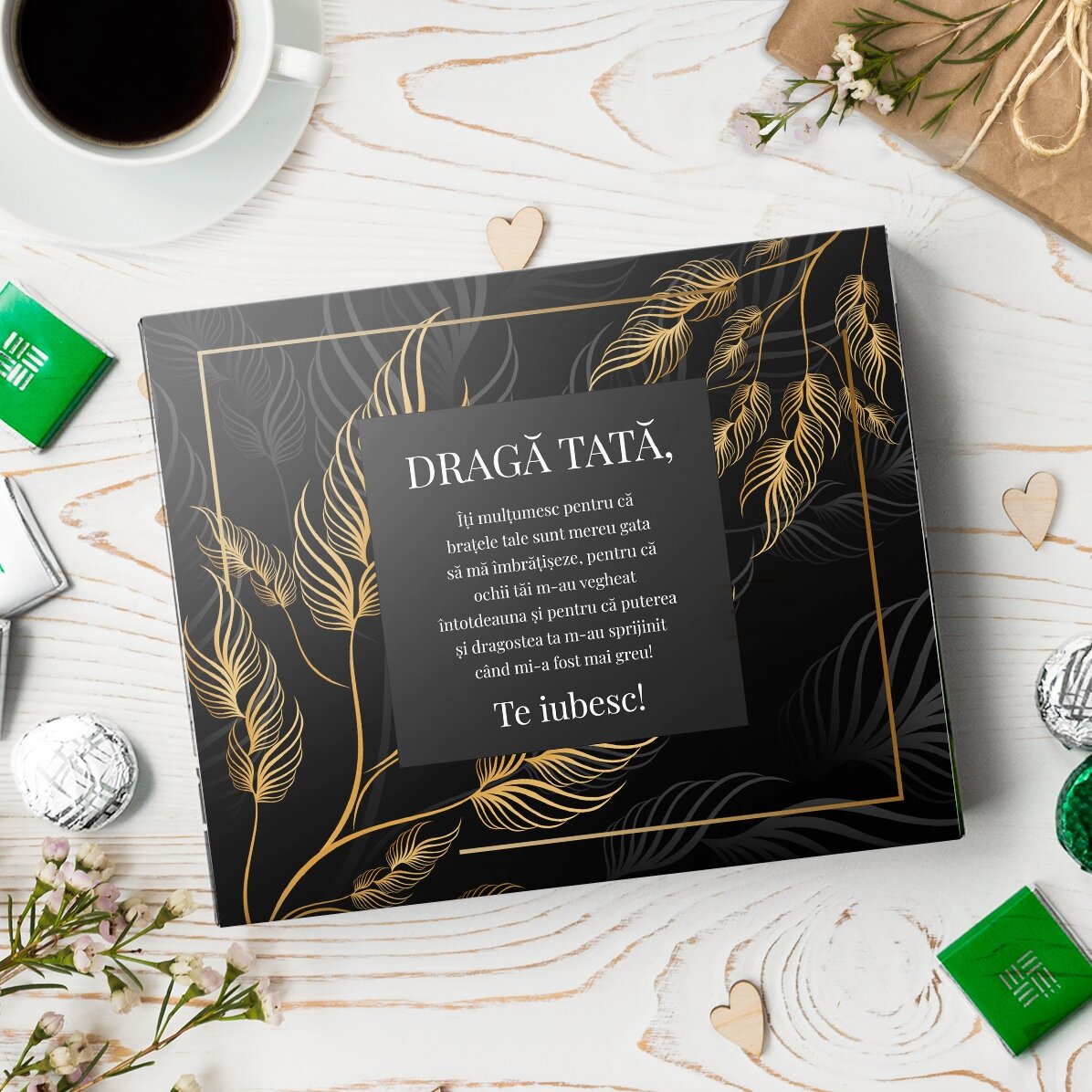 Personalised box of chocolates with text - Dear Dad