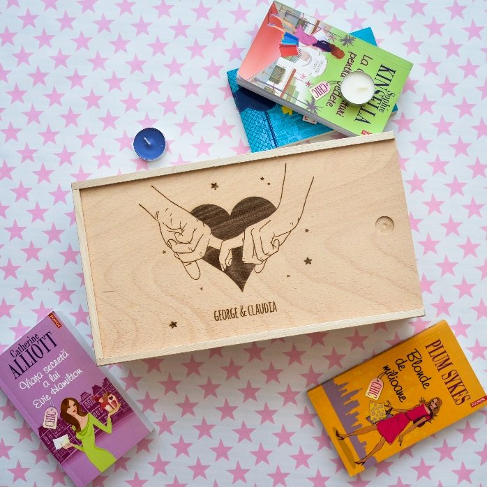 Personalisierte Geschenkbox aus Holz – Eine Geschichte zu zweit
