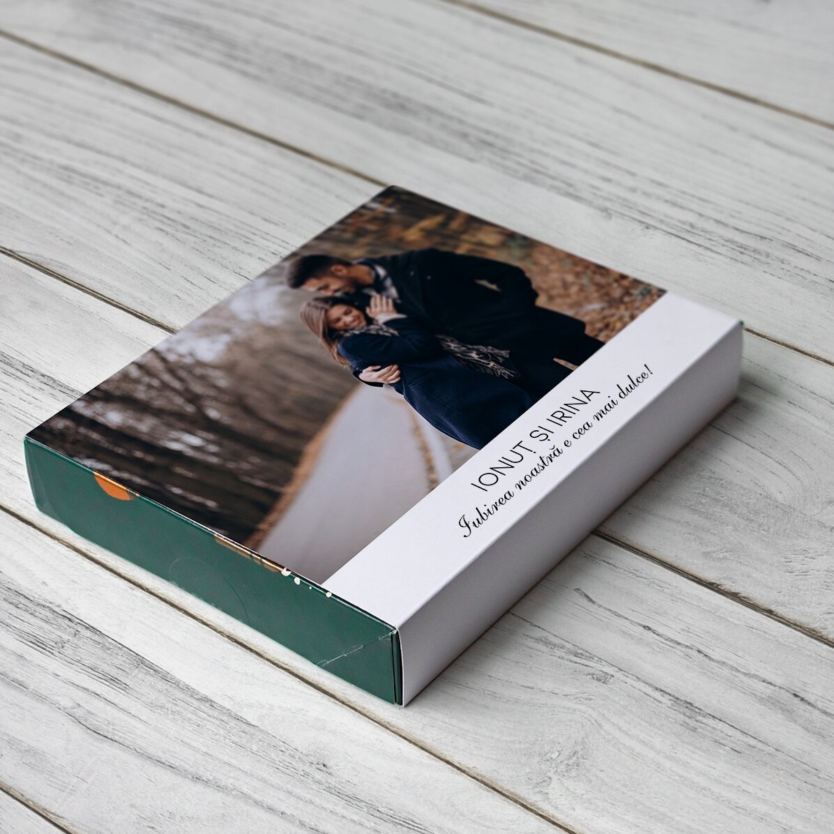 Personalisierte Pralinenschachtel mit Foto und Text