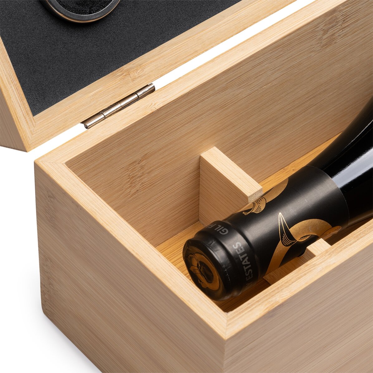 Weinkiste aus Bambus mit Zubehör