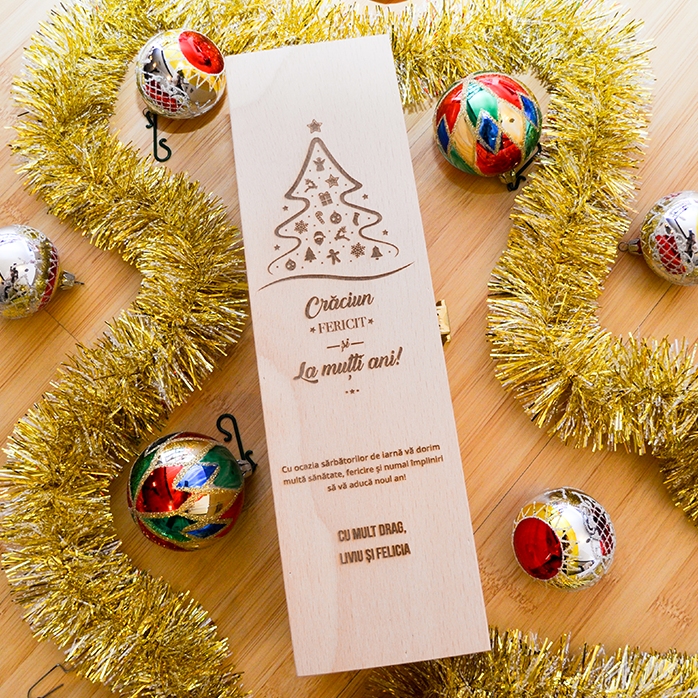 Personalisierte Weinkiste – Frohe Weihnachten und alles Gute zum neuen Jahr!