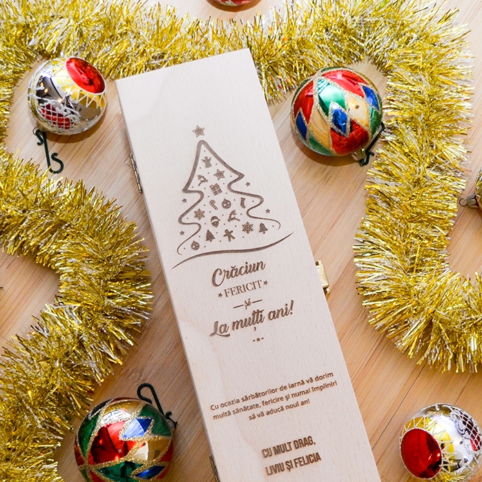 Personalisierte Weinkiste – Frohe Weihnachten und alles Gute zum neuen Jahr!