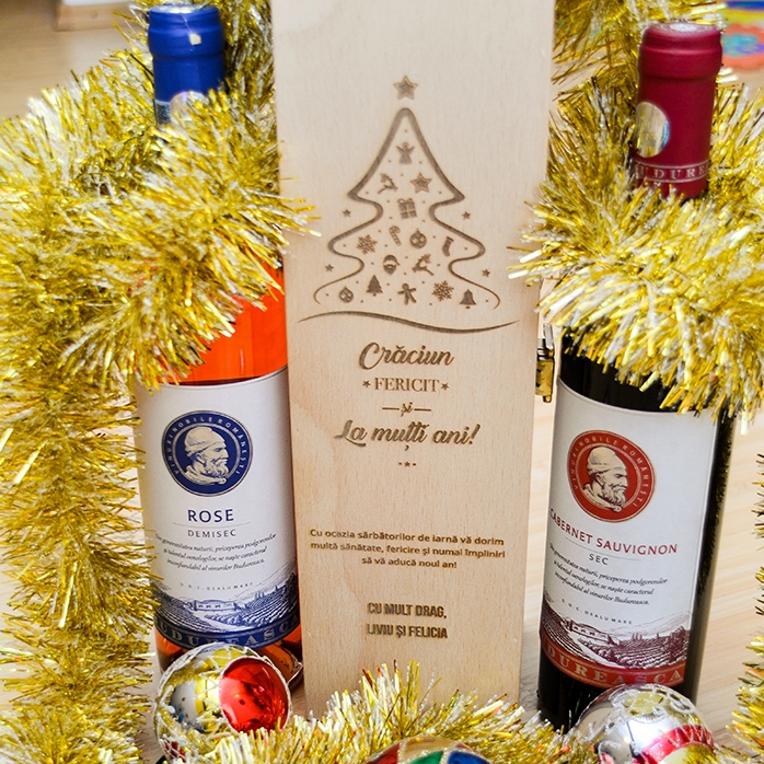 Personalisierte Weinkiste – Frohe Weihnachten und alles Gute zum neuen Jahr!