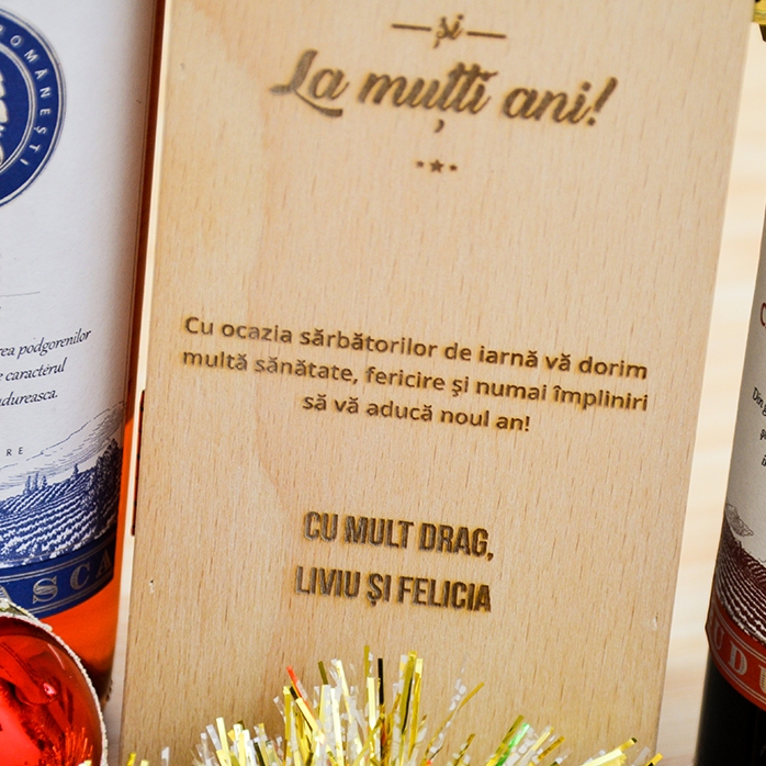 Personalisierte Weinkiste – Frohe Weihnachten und alles Gute zum neuen Jahr!
