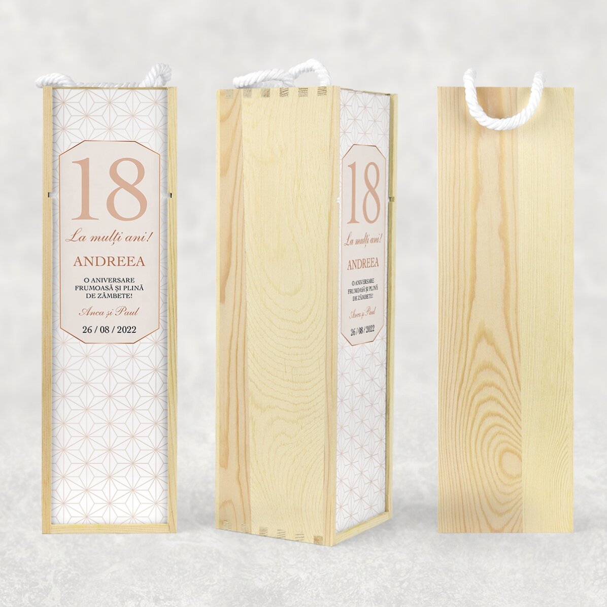 Personalised wine box with text - Birthday