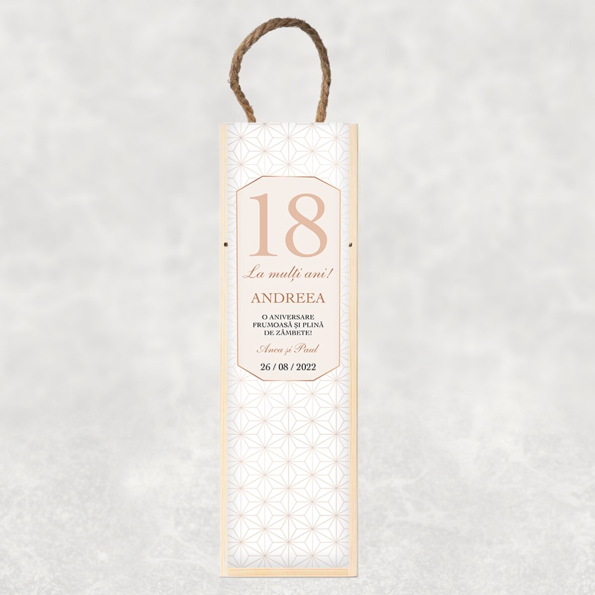 Personalised wine box with text - Birthday