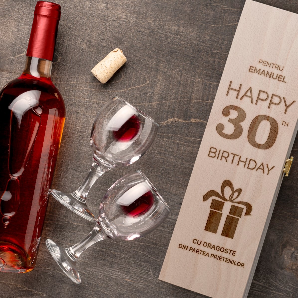 Personalisierte Weinkiste – Geburtstagsgeschenk