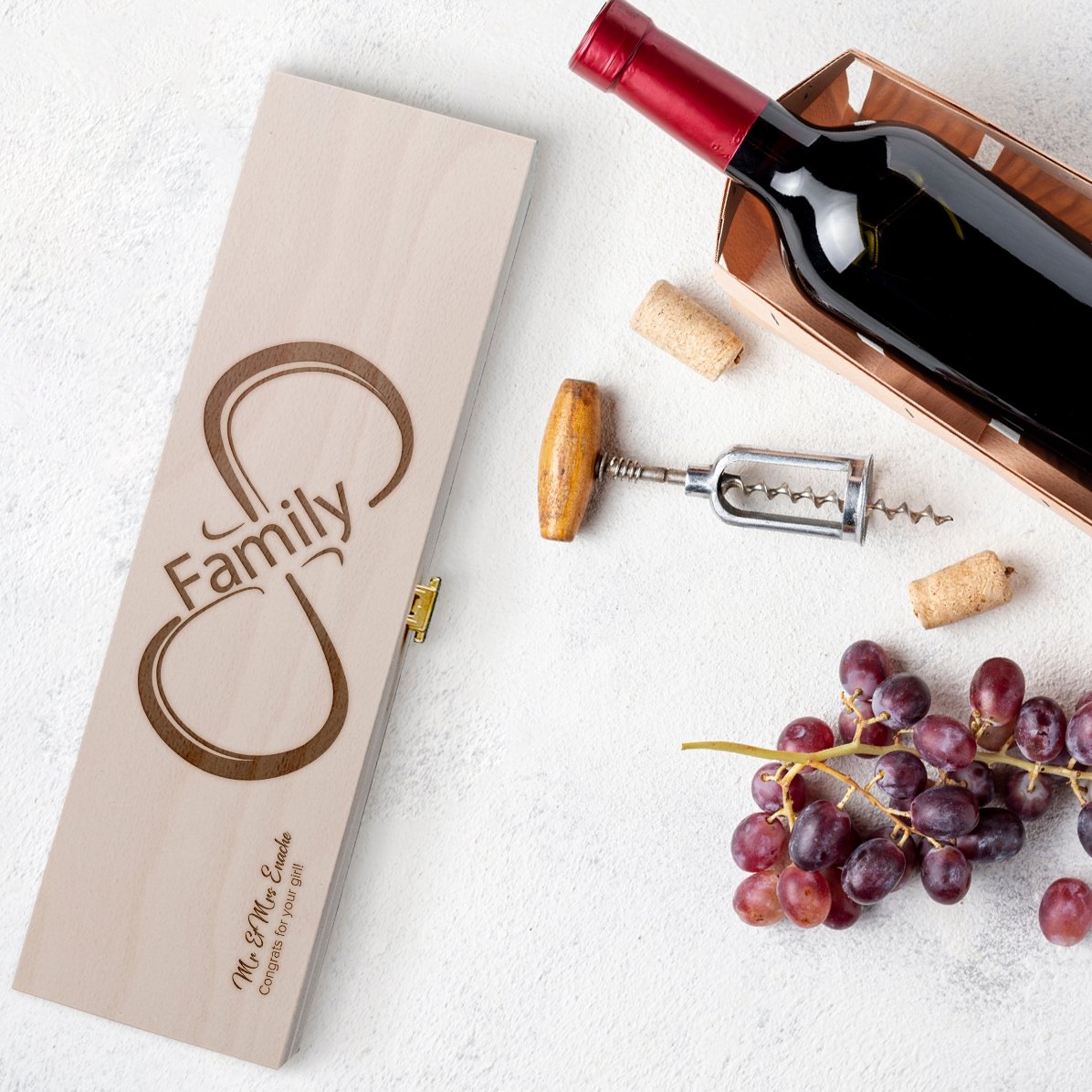 Personalisierte Weinkiste – Infinite Family