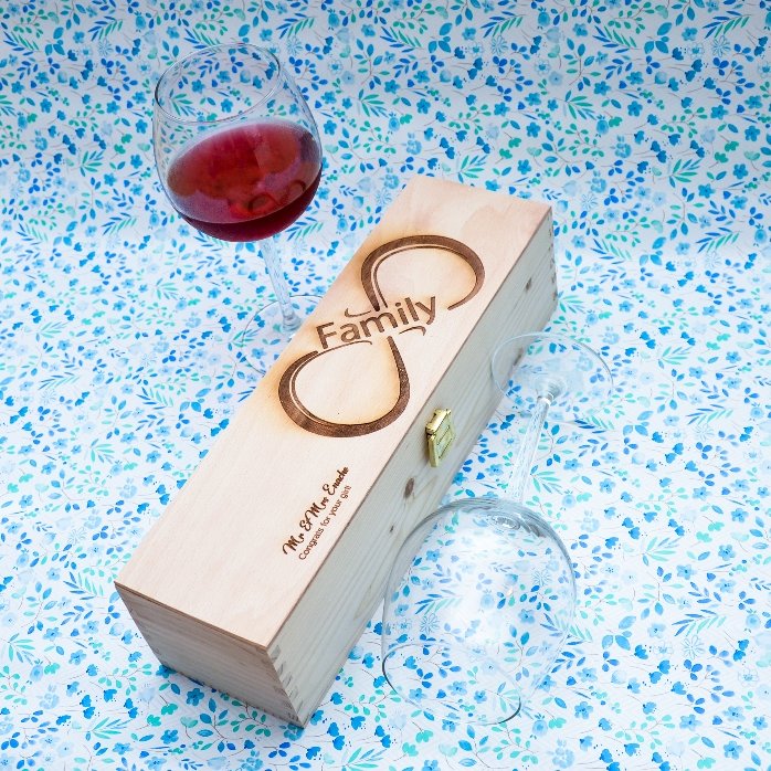 Personalisierte Weinkiste – Infinite Family