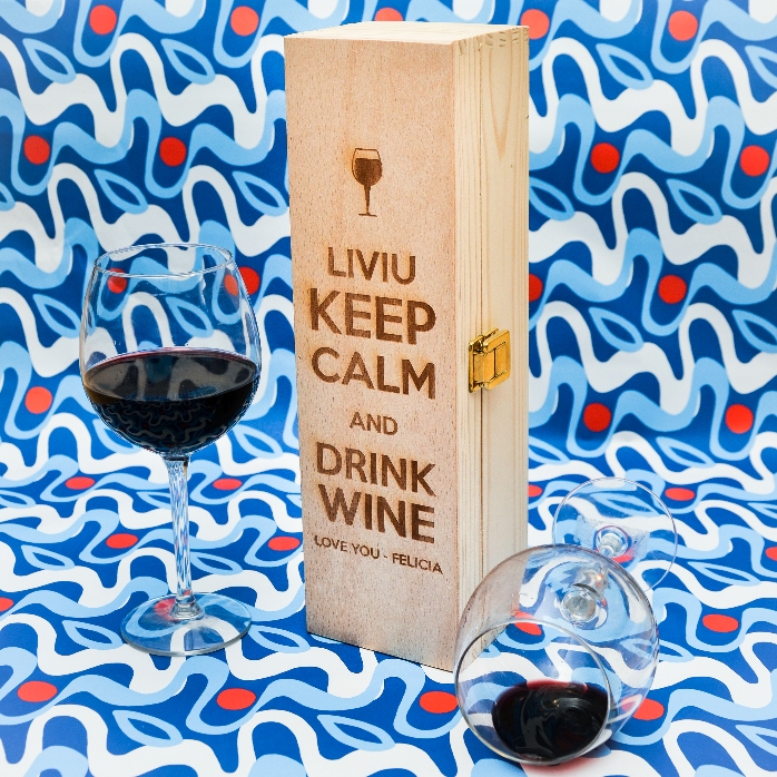 Personalisierte Weinkiste – Keep calm