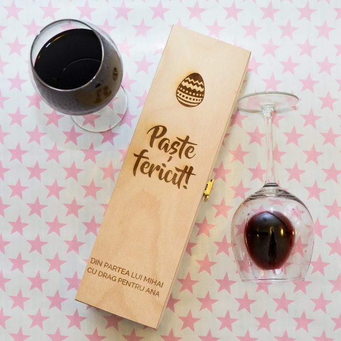 Personalisierte Weinkiste – Frohe Ostern